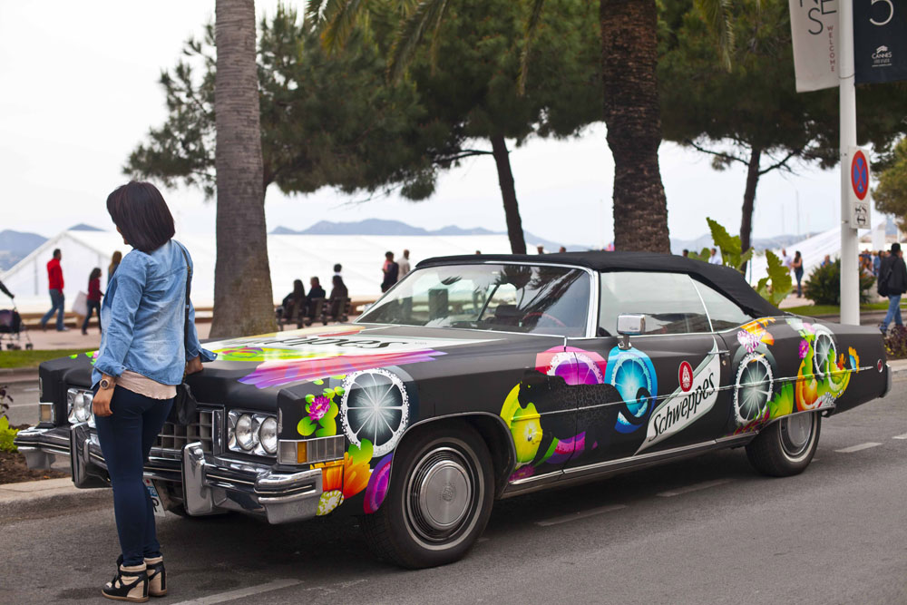 La Cadillac Schweppes est arrivée à Cannes !