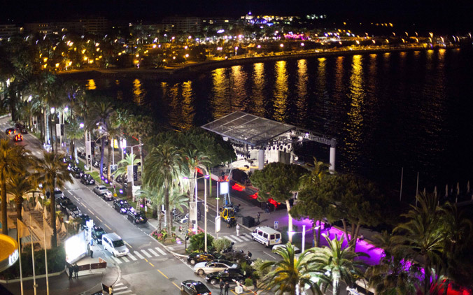 Vue de la Terrasse UGC, un des lieux les plus secrets de Cannes pendant le Festival.