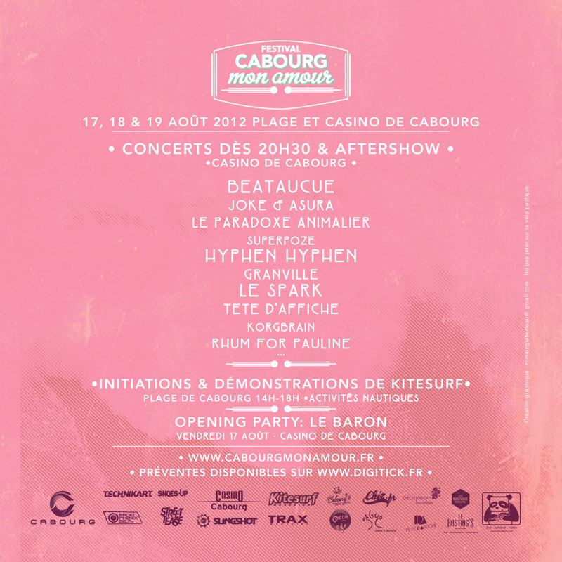 Programmation de "Cabourg Mon Amour", du 17 au 19 août 2012