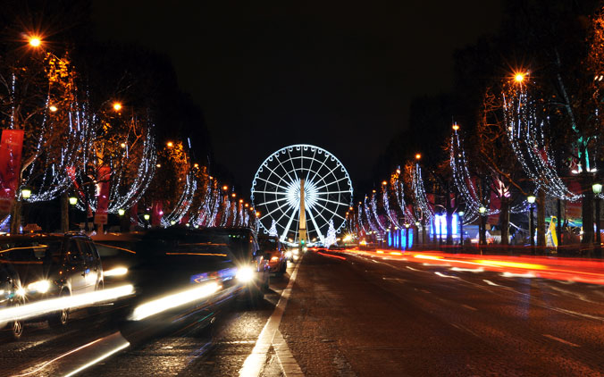 Les illuminations des Champs Elysées