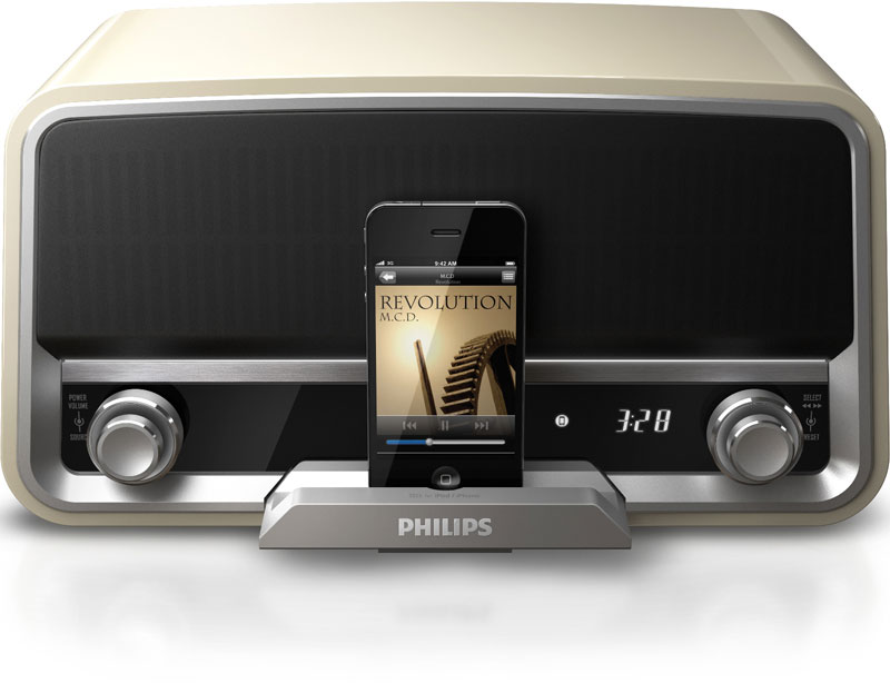 Pour : Votre grand-père branché high-tech
Une entrée audio pour pouvoir y brancher son Ipod, un son stéréo haute qualité et un tuner stéréo FM/MW/LW.
Radio Vintage, 150 € (Philips)
En vente chez : Philips.fr
