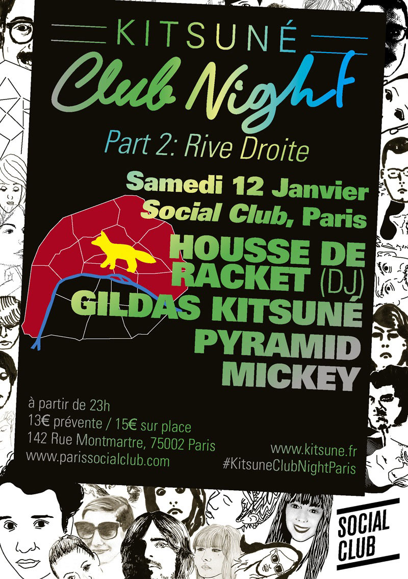 Le flyer de la Kitsuné Club Night Part 2