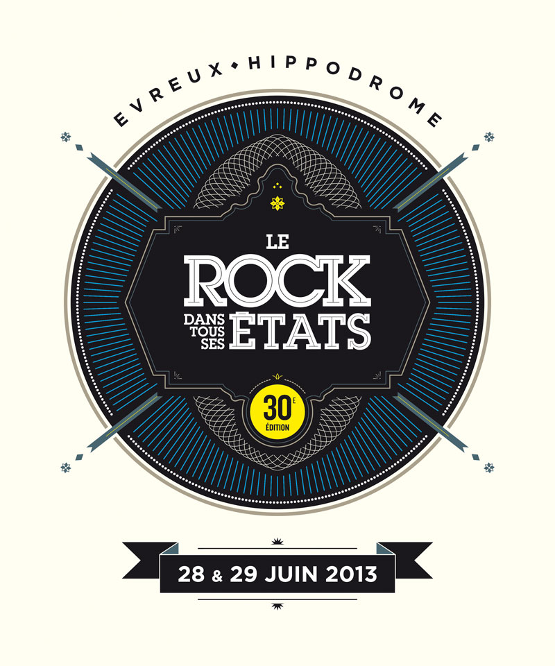 Le logo 2013 du festival le Rock dans tous ses etats