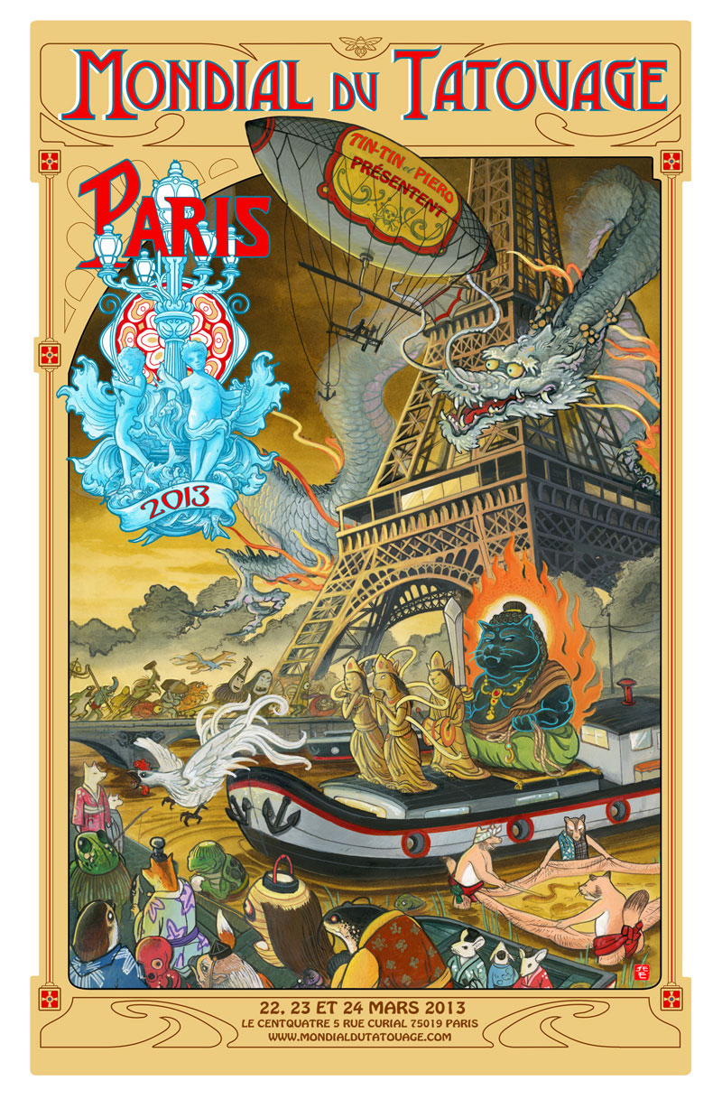 L'affiche du Mondial du Tatouage 2013, imaginée par Jee Sayalero