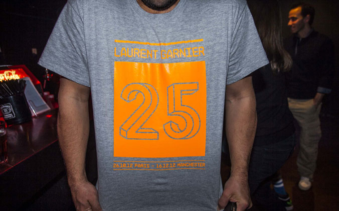 Le t-shirt édité spécialement pour les 25 ans de carrière de Laurent Garnier