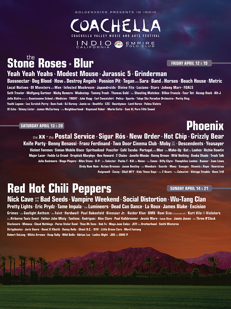 L'affiche du Coachella Festival 2013