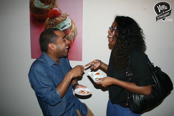 Hirmane Abdoulhakime et Tanya Canacoo jeudi 6 juin lors de l'inauguration de la pâtisserie éphémère La Tomate sur le Gâteau