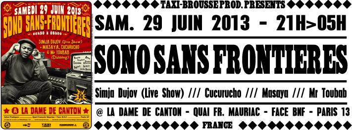 Sono Sans Frontière vous invite à une soirée tropicale à La Dame de Canton le samedi 29 juin