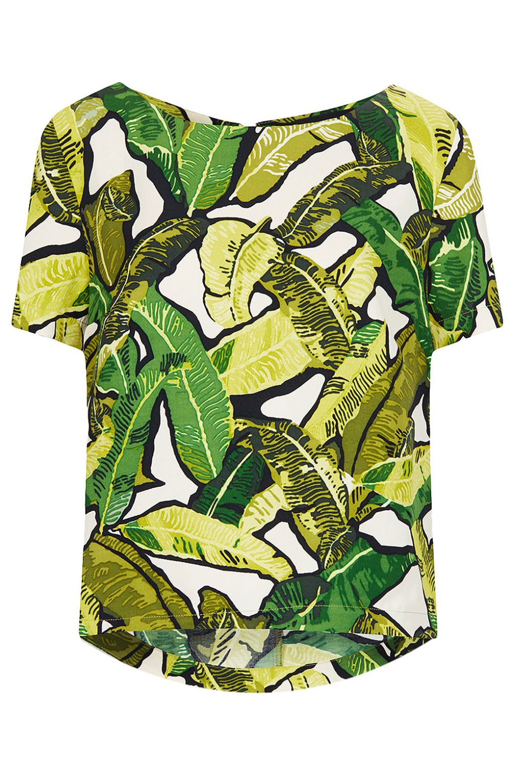 T-shirt imprimé feuilles et bananes, Topshop, 49€