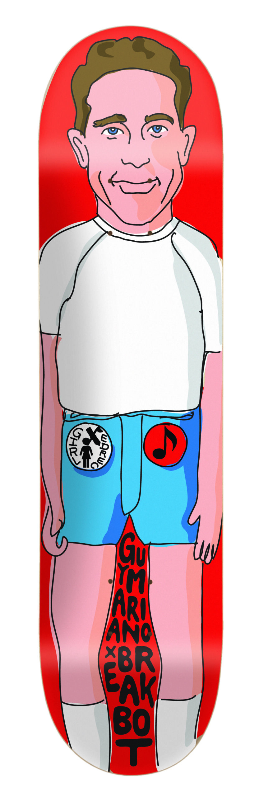 La planche Guy Mariano vs Breakbot de la collection Ed Banger Records x Girl Skateboards