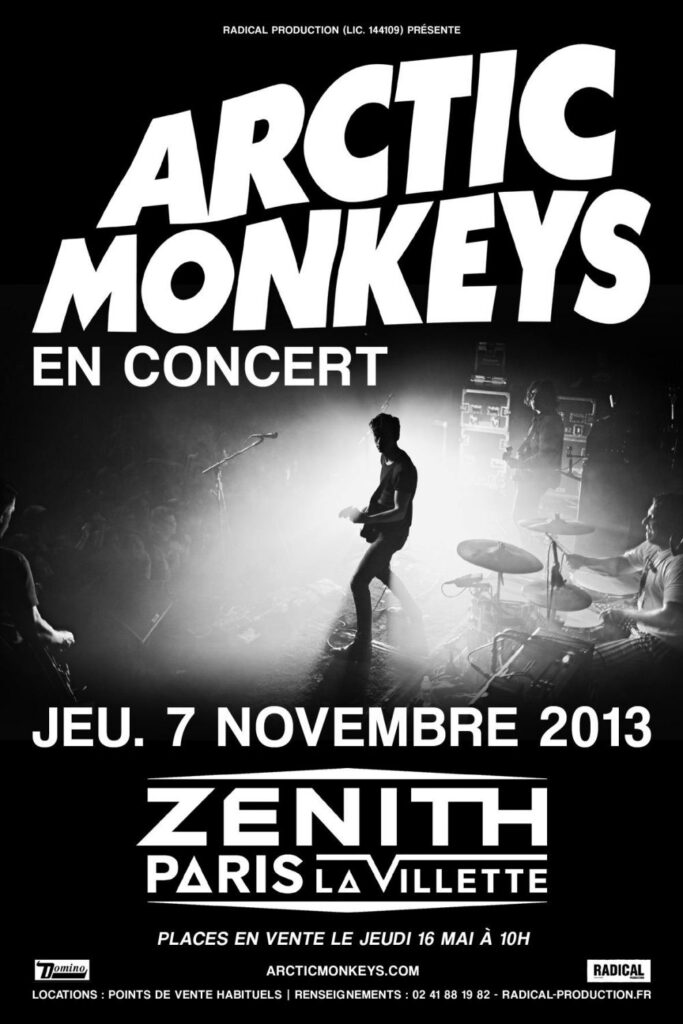 Arctic Monkeys en concert au Zénith de Paris le jeudi 7 novembre 2013