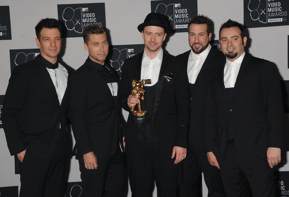 Justin Timberlake en compagnie des N'Sync aux VMA