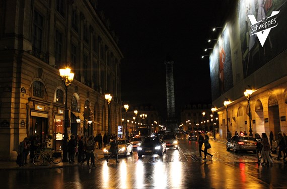 La place Vendôme de nuit...