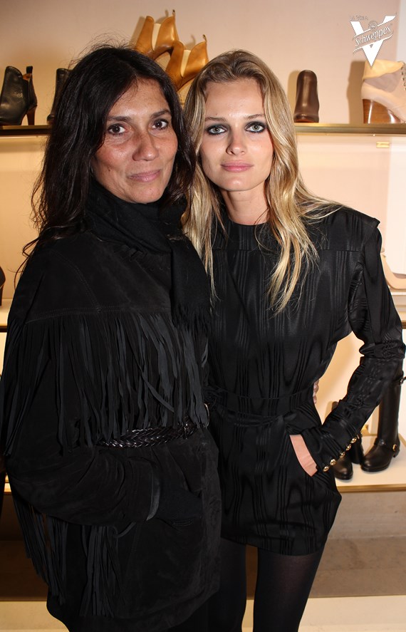 Emmanuelle Alt chez Chloé lors de la Vogue Fashion Night Out mardi 17 septembre et Edita Vilkevicuite