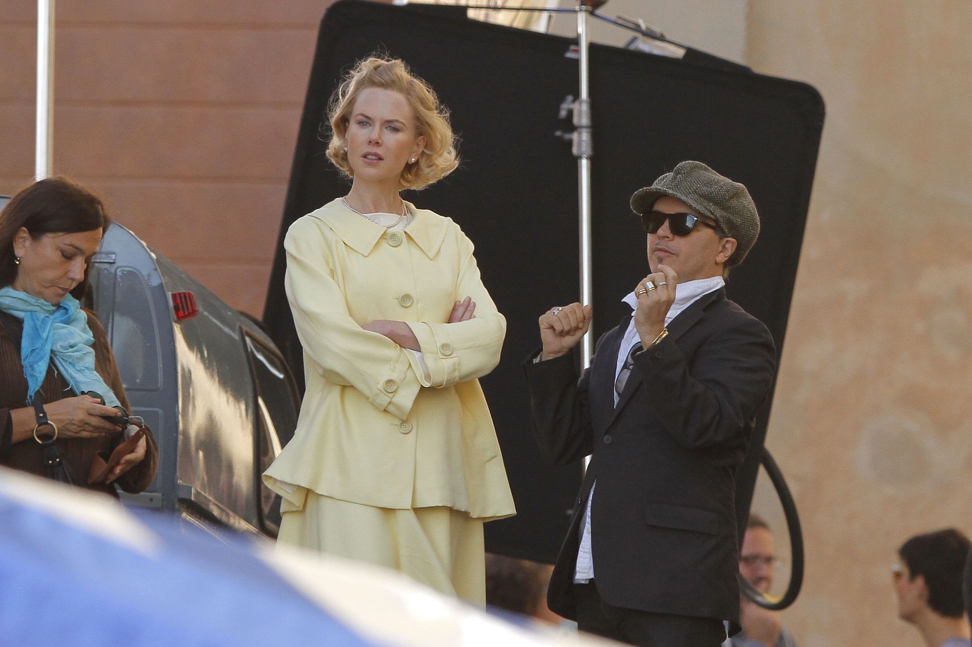 Nicole Kidman et Olivier Dahan sur le tournage de Grace de Monaco, le 9 Octobre 2012