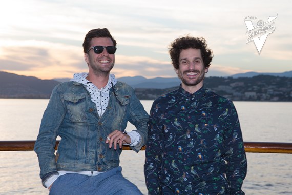 Alex Pan et Sylvain Quimène en mode Love Boat à La Villa Schweppes à Cannes - 16 mai 2014