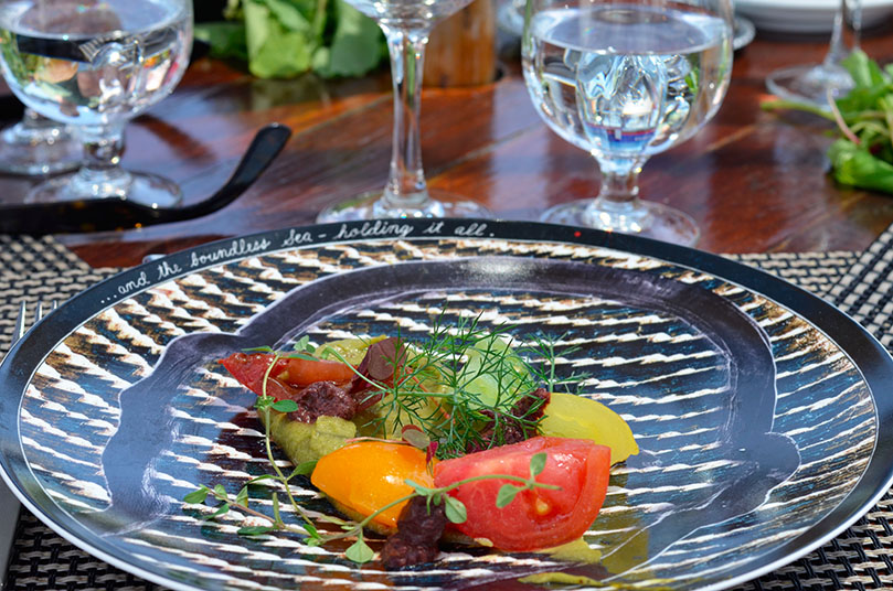 Tomates à l'ancienne - Déjeuner chez Jean Imbert à La Villa Schweppes à Cannes