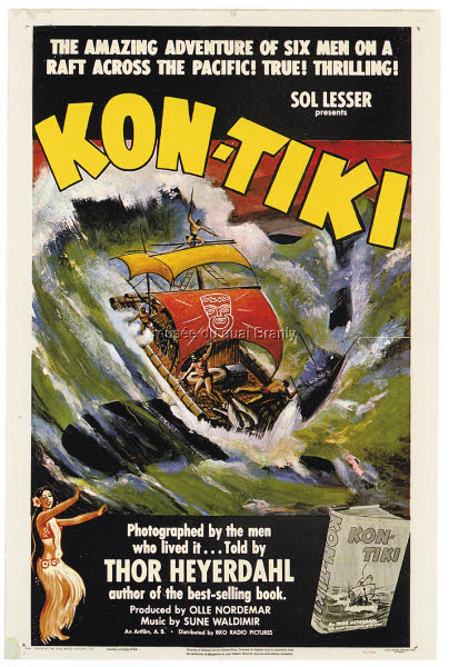 Affiche du film L'expédition du Kon-Tiki. 1951