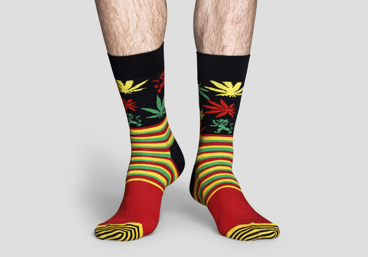 Snoop Dogg pour Happy Socks - Stripes and plants