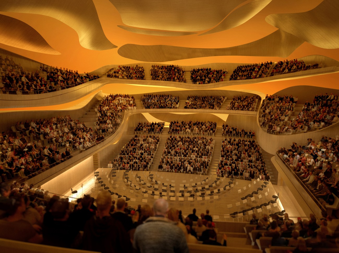 La grande salle de la Philharmonie de Paris