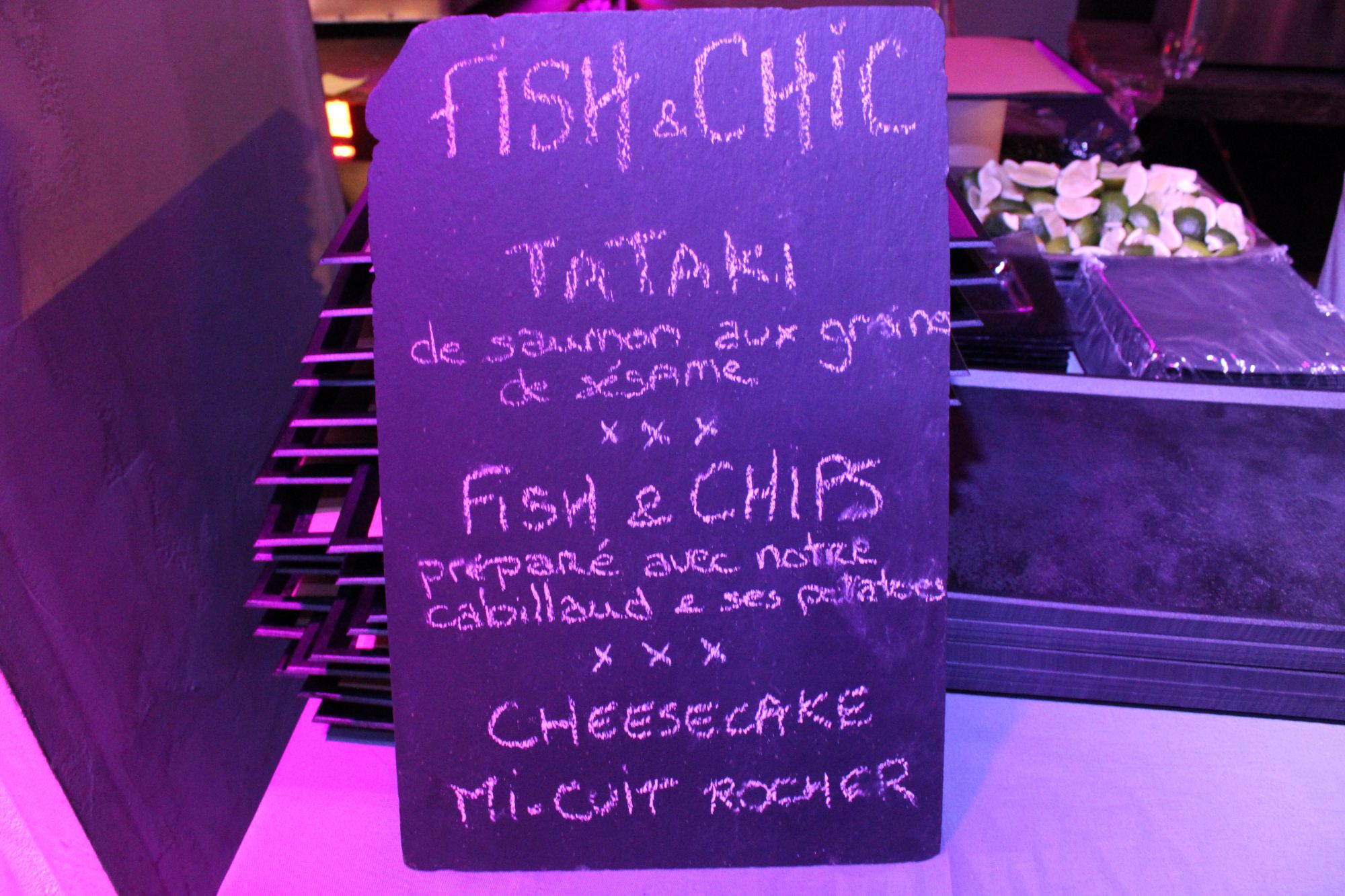 Street Food Party au Loft du Louvre : Photo 17 (le menu de Fish & Chic)