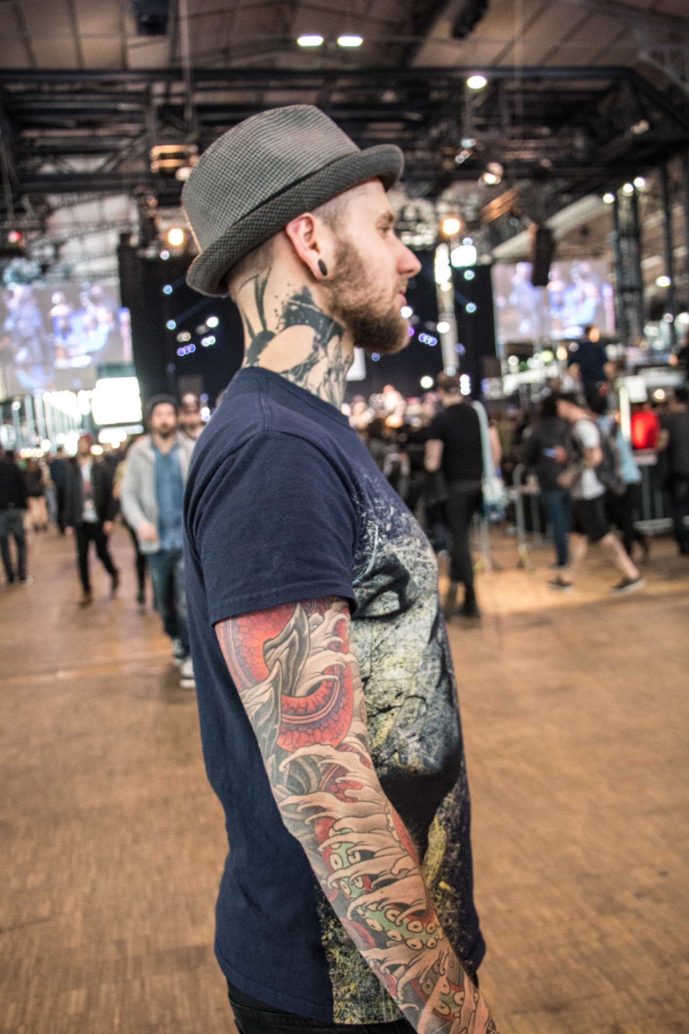 Freddy, 24 ans au Mondial du tatouage 2015.