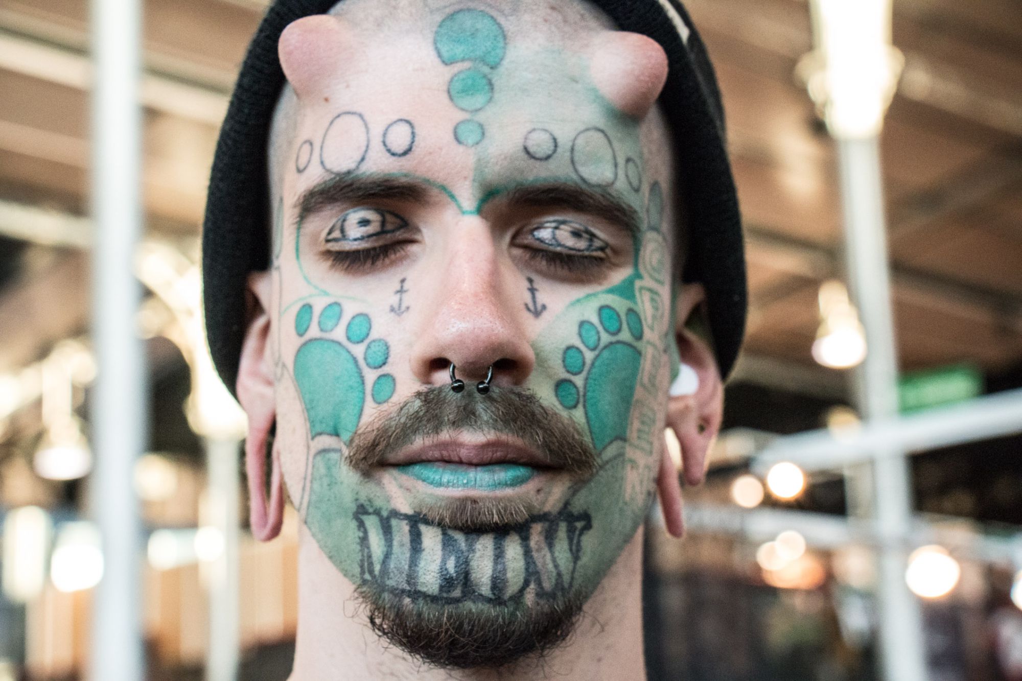 Mondial du tatouage 2015 à la Grande halle de la Villette : portraits de tatoués (Anthony)