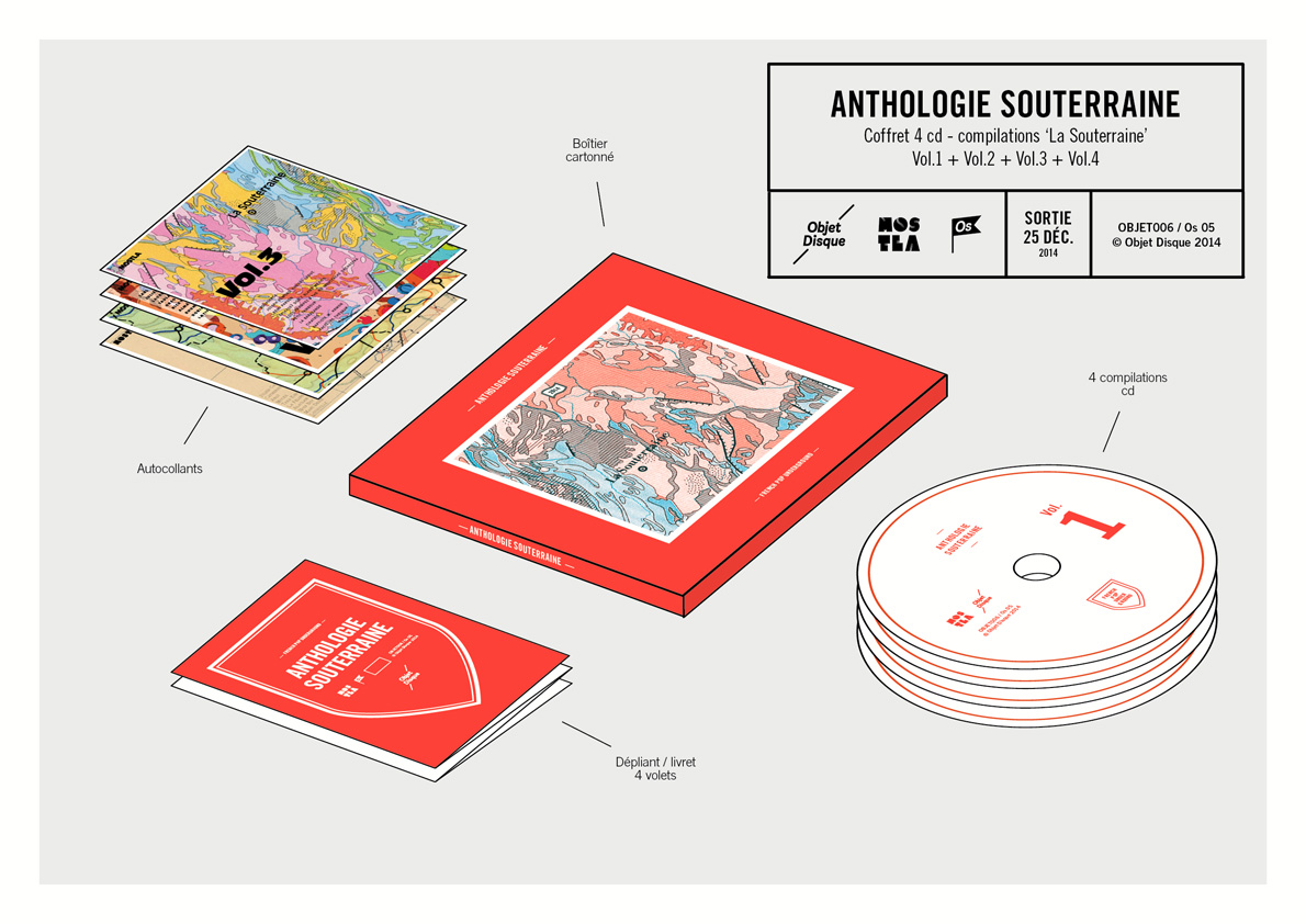 Anthologie Souterraine, coffret 4 CD (40 titres). Le meilleur de la pop française actuelle, à connaitre par coeur. 18€ (dispo dès le 25 décembre)