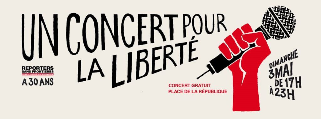 Concert gratuit dimanche 3 mai 2015 / RSF, Place de la République