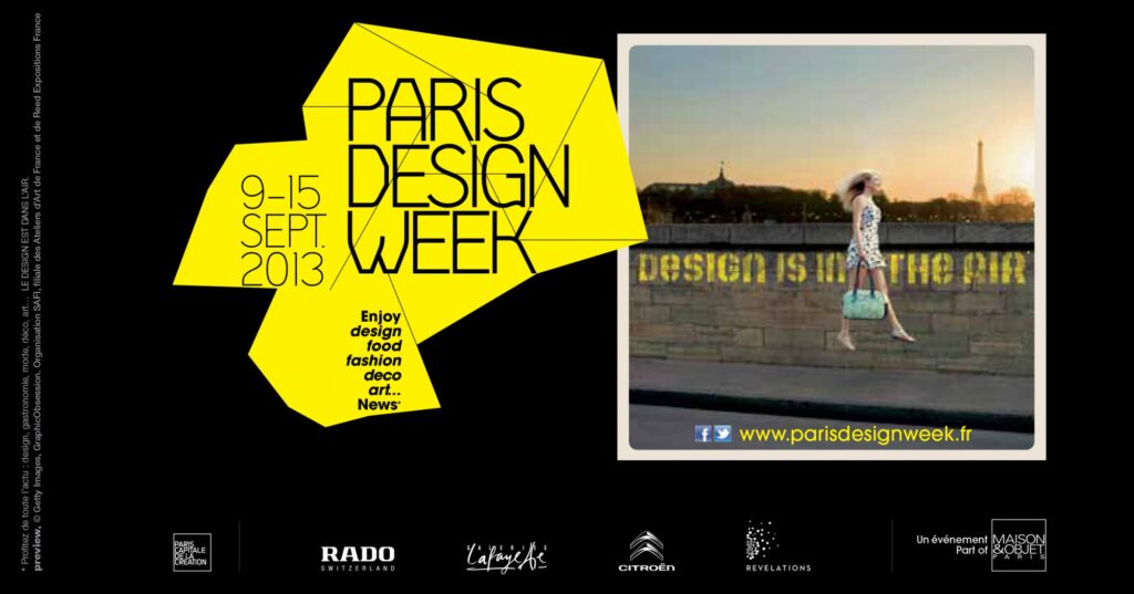 Paris Design Week, du 9 au 15 septembre 2013