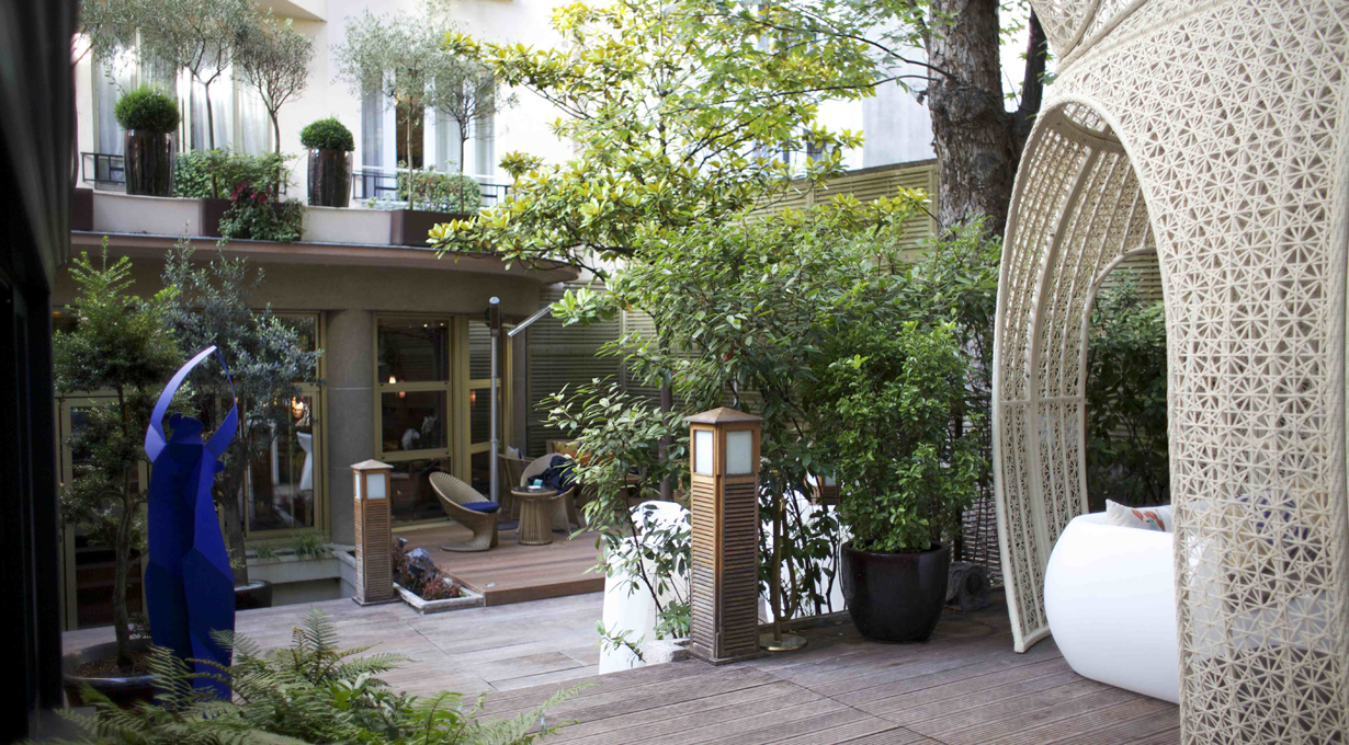 Le jardin secret de l'Hôtel Atala, 10 rue Chateaubriand, 75008 Paris