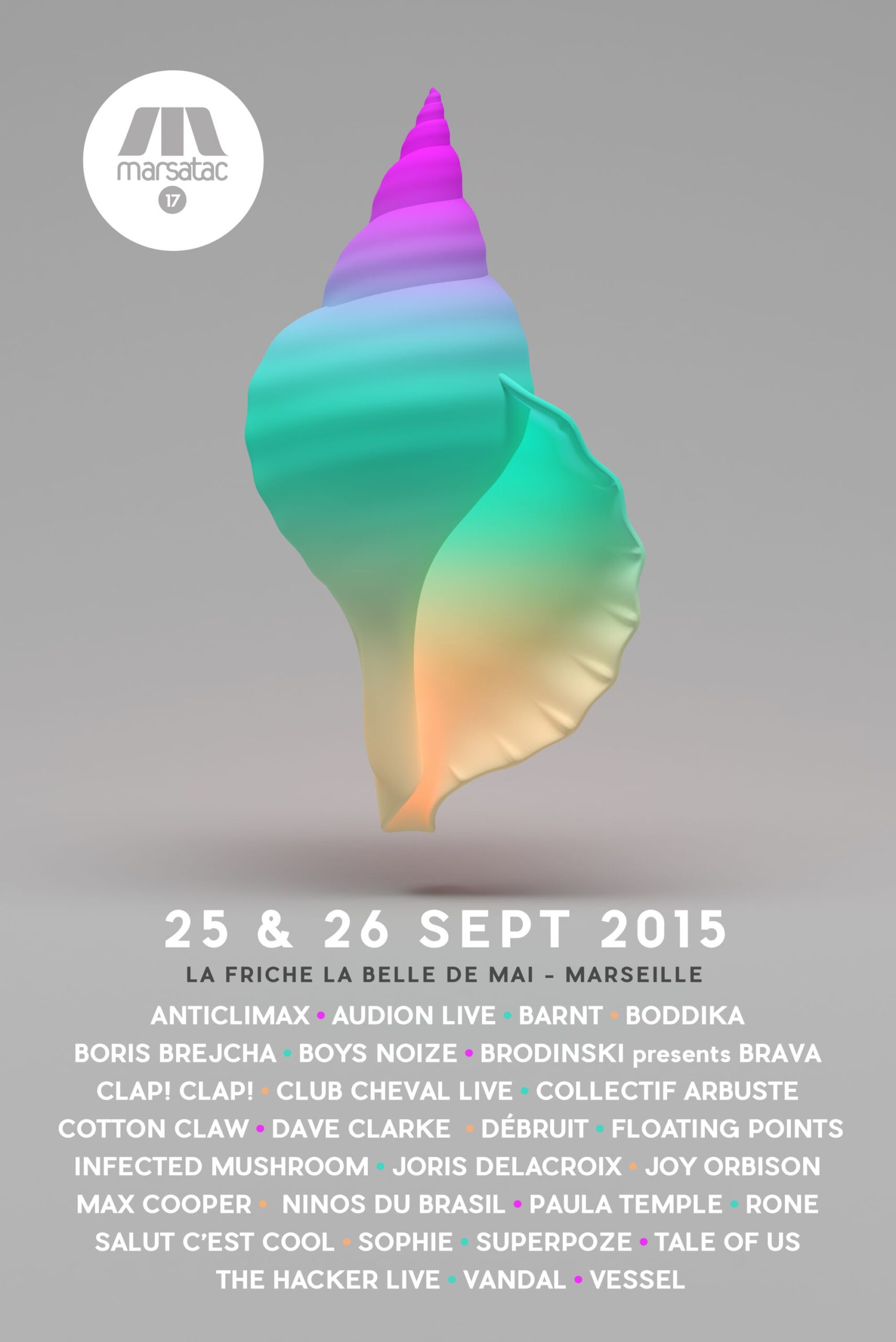 Le festival Marsatac 2015 les 25 et 26 septembre 2015 à La Friche la Belle de Mai à Marseille