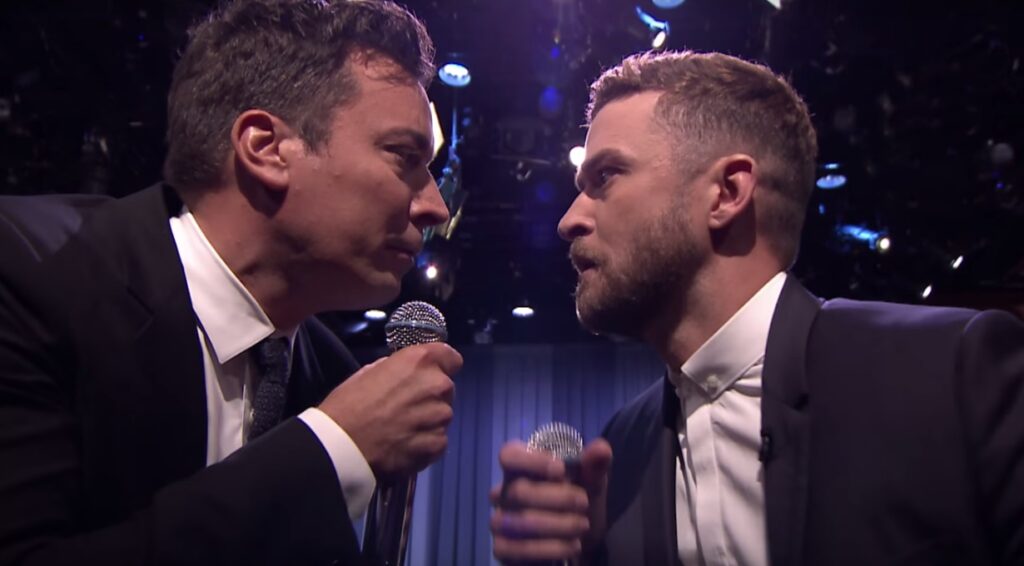 Jimmy Fallon et Justin Timberlake au Tonight Show