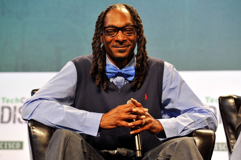 Snoop Dogg à la conférence Tech Crunch, pour l'annonce du lancement de Merry Jane.