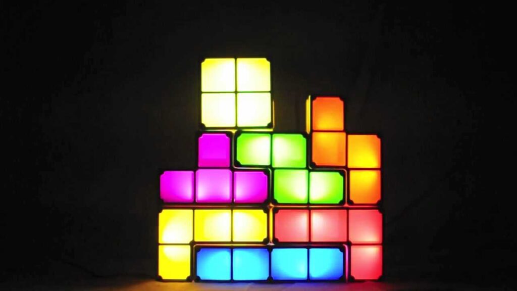 La lampe Tetris, à monter et démonter selon les envies. 50€