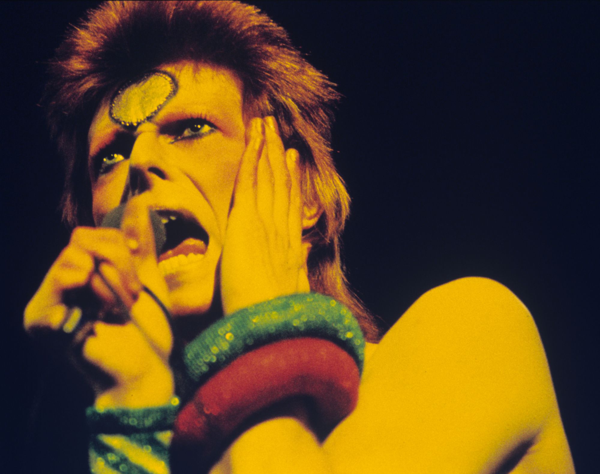 David Bowie en 1973 lors du Ziggy Stardust tour