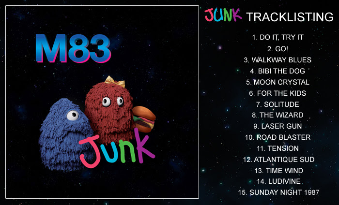 Pochette de l'album JUNK et son tracklisting