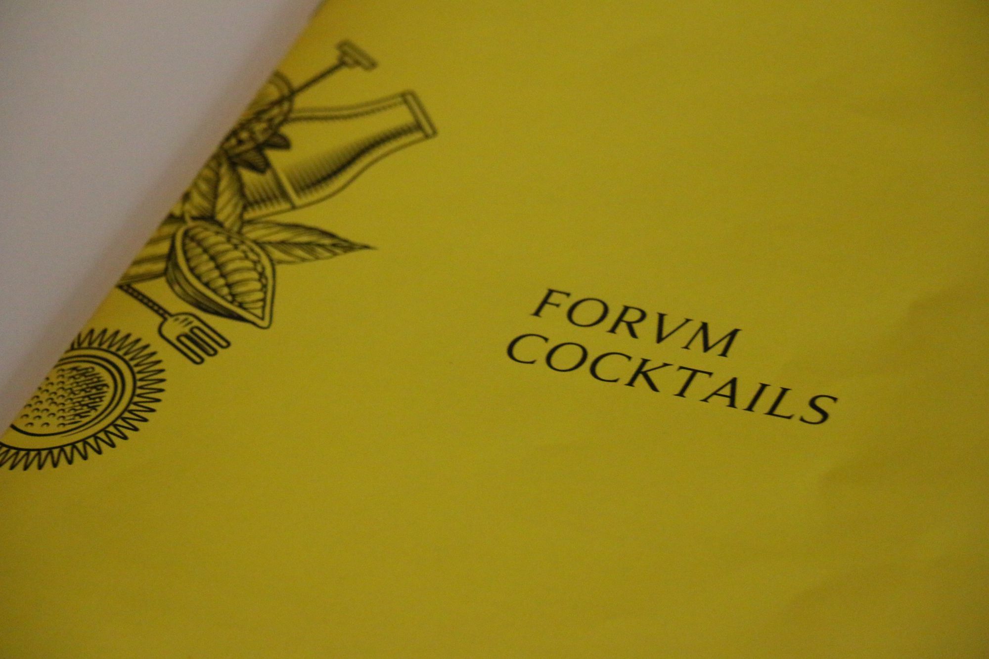La carte des cocktails du Forvm Classic Bar.