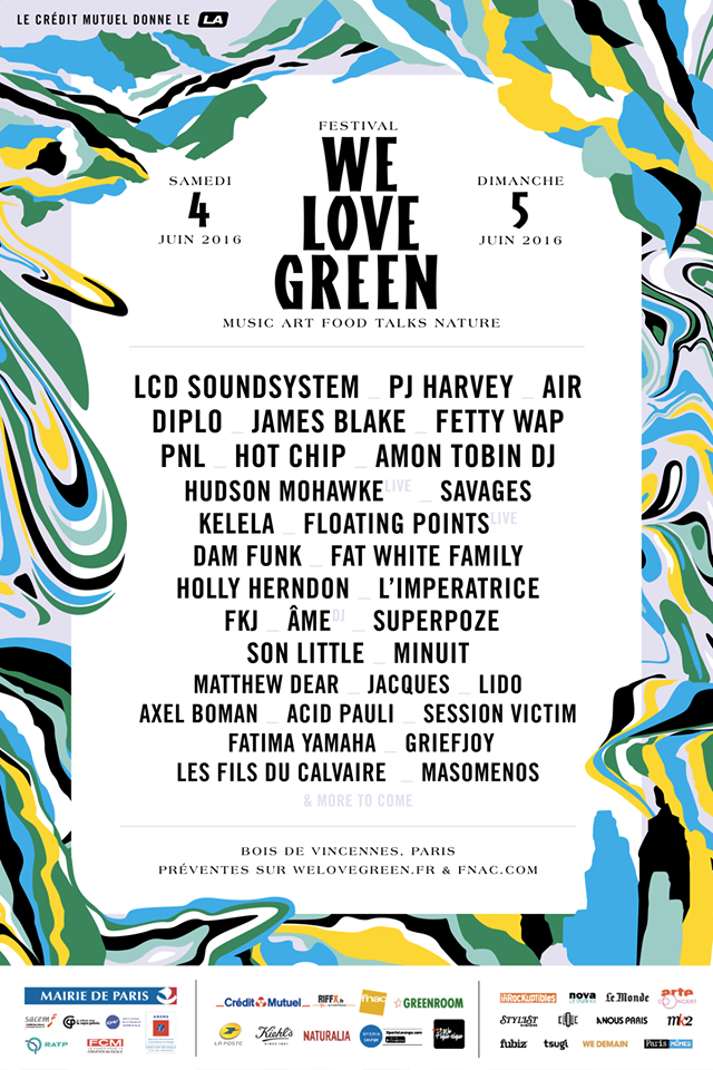 L'affiche de l'édition 2016 du festival We Love Green