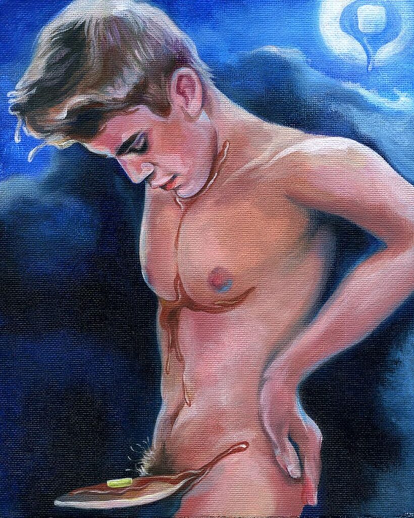 Toile de Justin Bieber peint par Dan Lacey