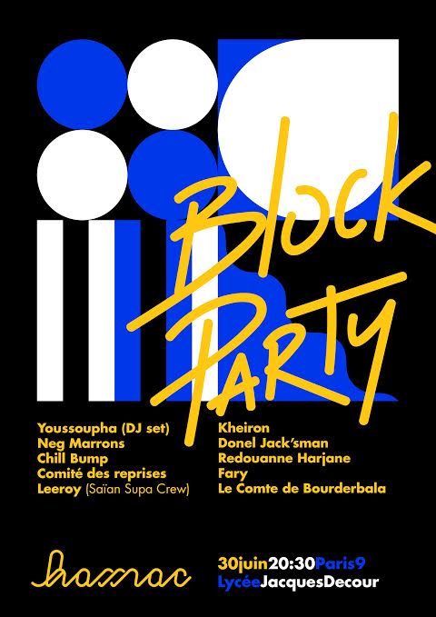 Block Party - soirée d'ouverture le jeudi 30 juin 2016
