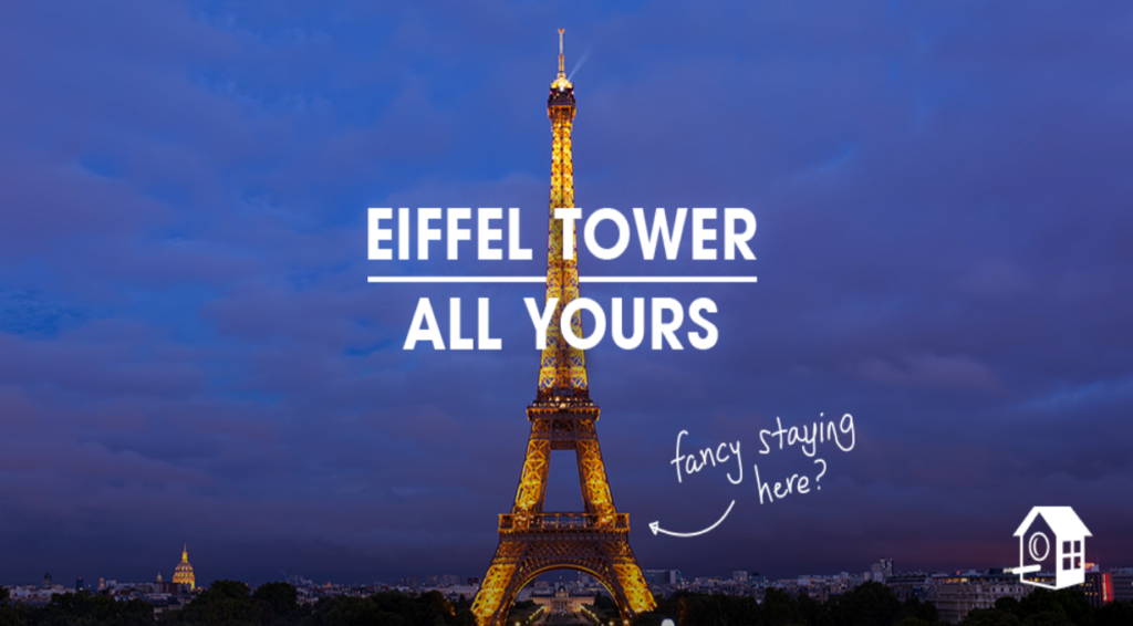 L'événement "Eiffel Tower All Yours" organisé par HomeAway.