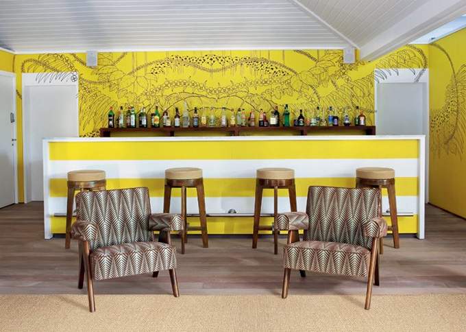 Le bar de l'Hotel La Banane à St Barthélémy