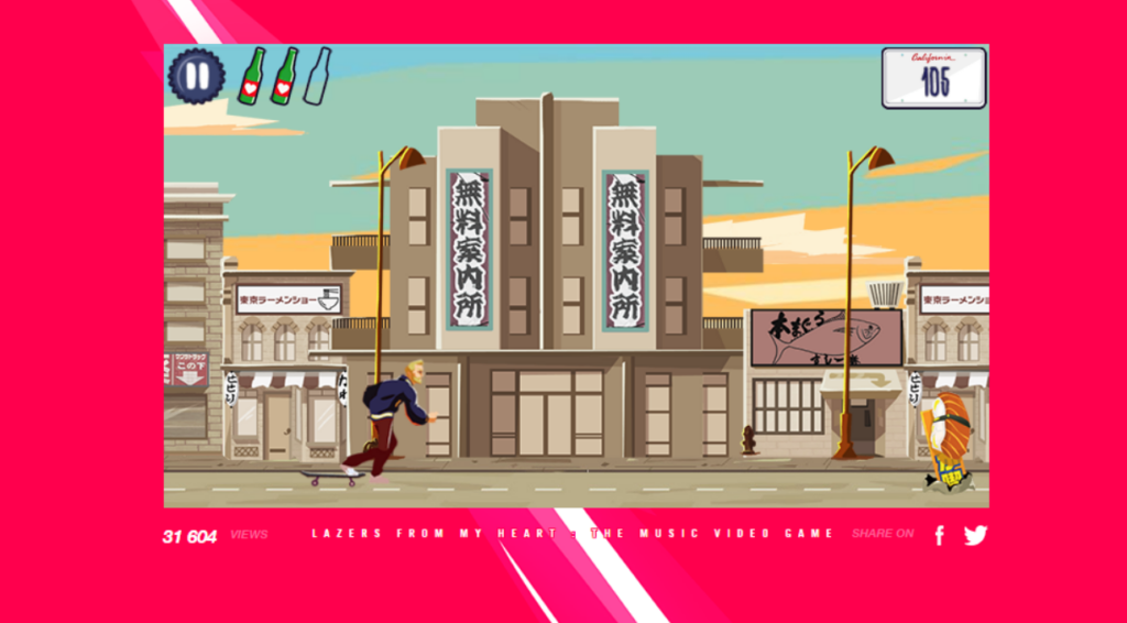 Capture d'écran du jeu Lazers From My Heart de Birdy Nam Nam
