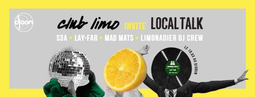 Le flyer de l'événement Facebook du Club Limo du 10 mars au Djoon
