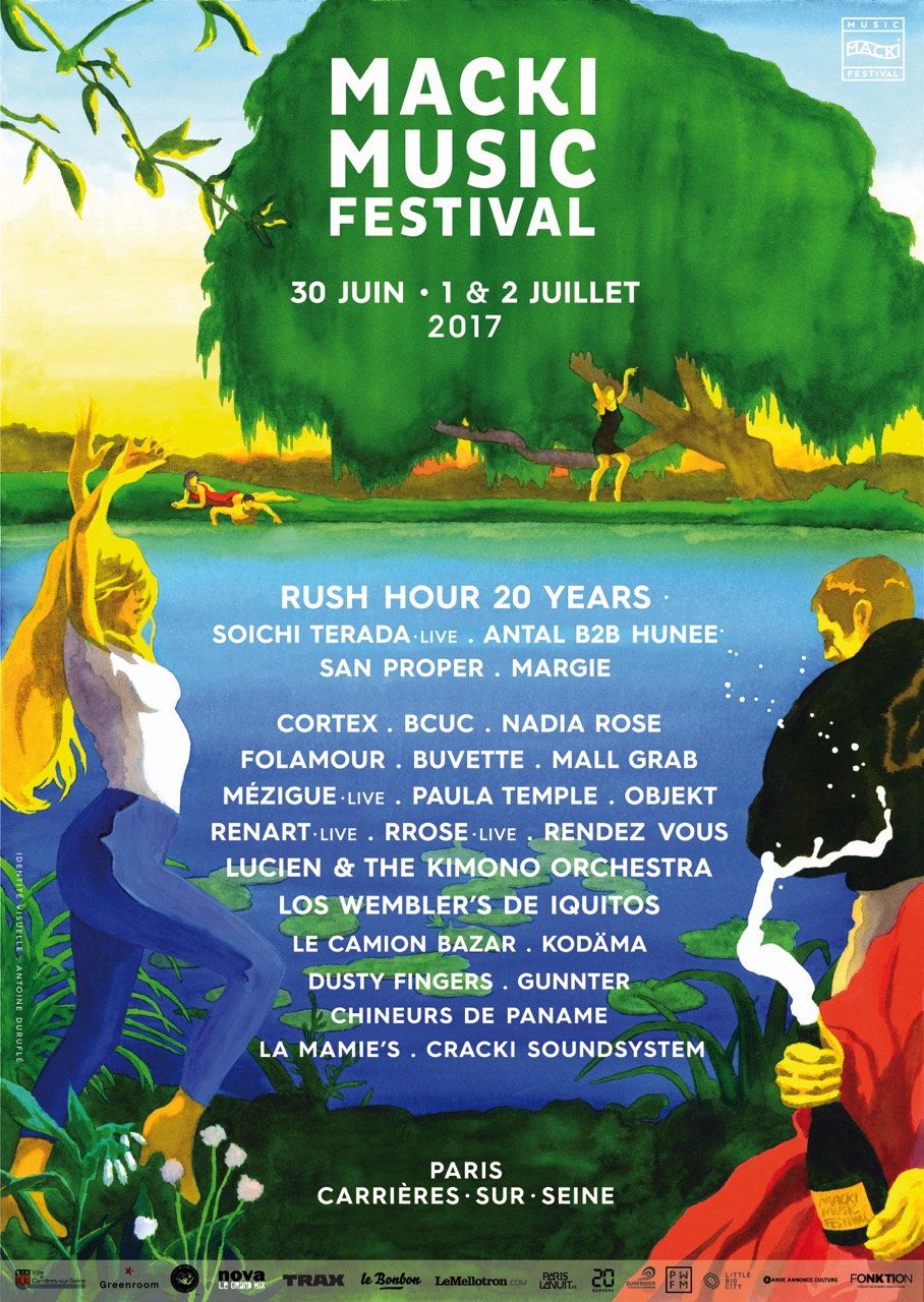Macki Music Festival, du 30 juin au 2 juillet 2017 dans la Parc de la Mairie de Carrière sur Seine