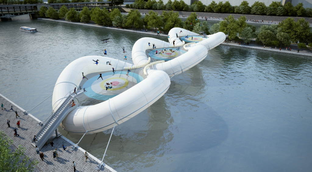 Bientôt un pont-trampoline à Paris ?