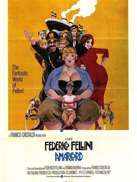 Projection d'Amarcord de Federico Fellini dimanche 13 août 2017 au Cinéma en plein Air de la Villette