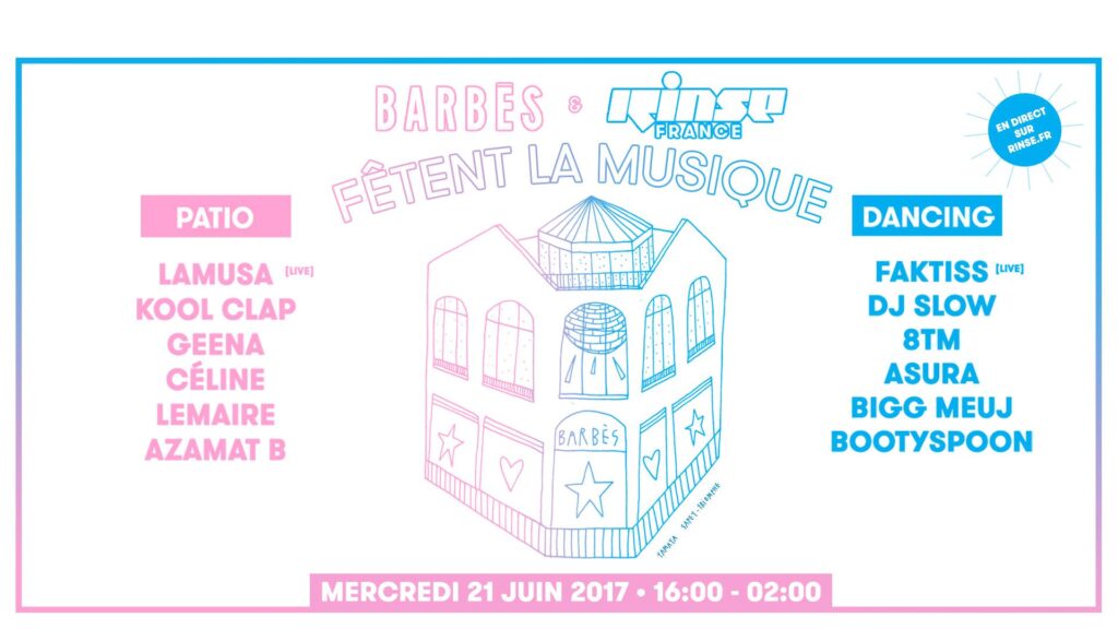 La fête de la team Rinse et de l'équipe de la Brasserie Barbès le 21 juin 2017