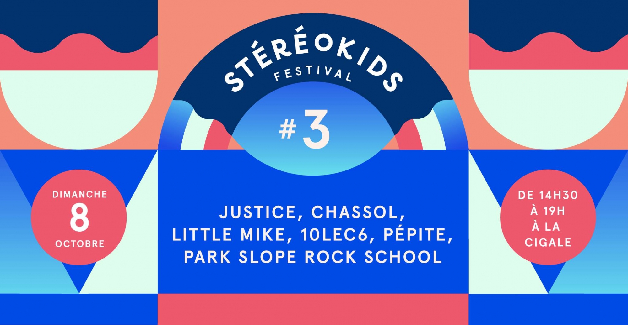 Justice à la 3ème édition du Stéréokids Festival à La Cigale le 8 octobre 2017